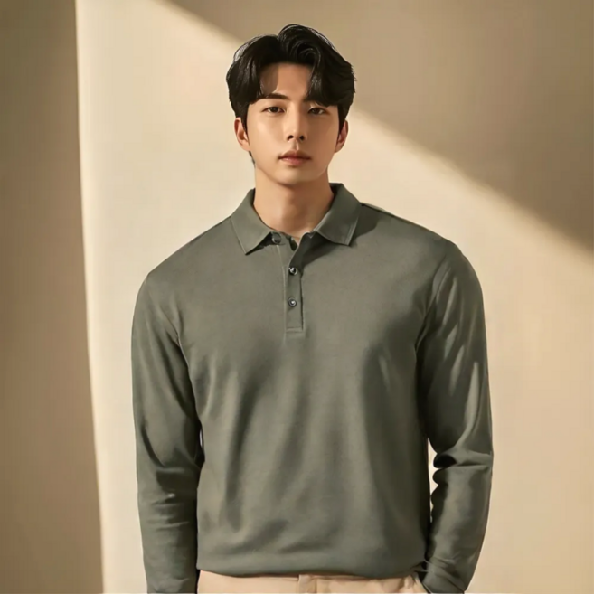 어썸유닛 남성 pk 긴팔 카라티