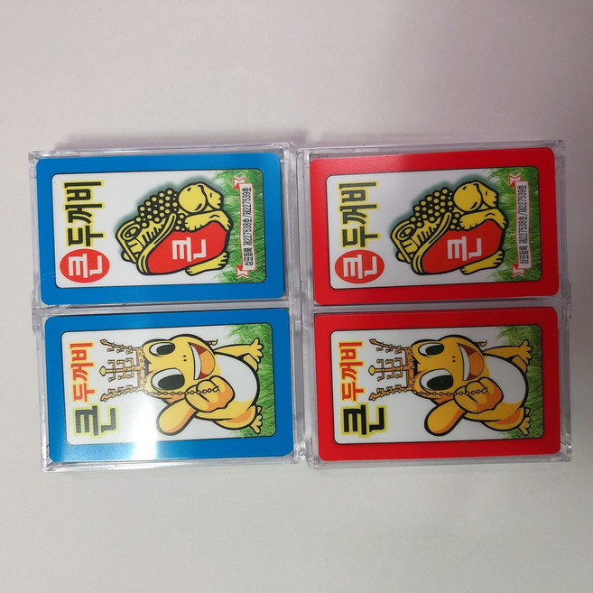 금복산업 효자손 화투 큰화투 큰두꺼비 어르신용화투(빨강 파랑 택1), 파란색, 1개