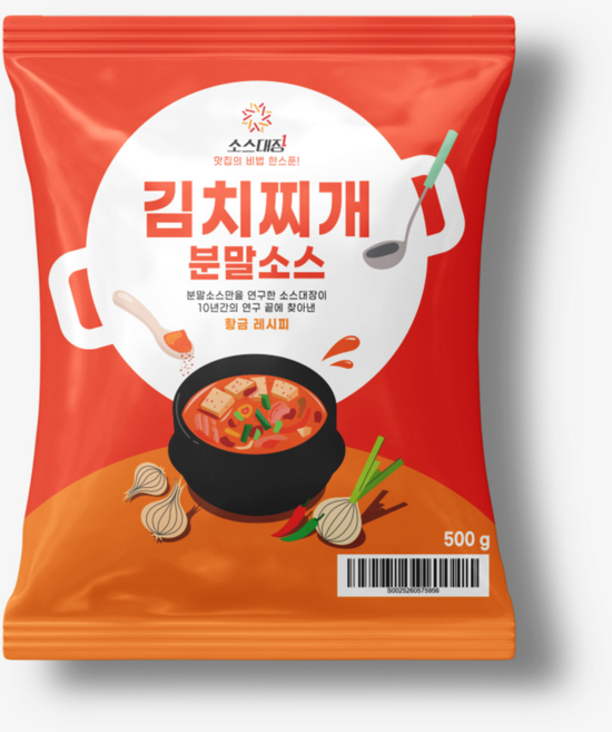 소스대장 김치찌개 소스 양념 김치찜 대용량 업소용 식당용 대박 맛집 배달, 500g, 1개