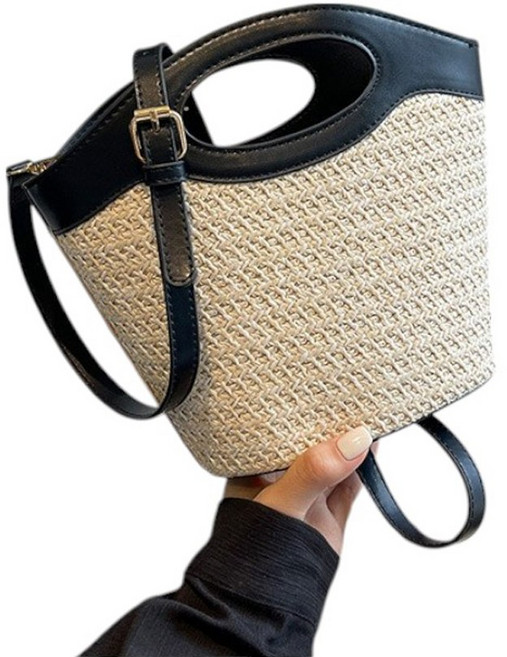 도아름 DOAREM 여성 라탄 가죽가방 데일리 숄더백 직장인 크로스백 여행 핸드백 버킷백 700
