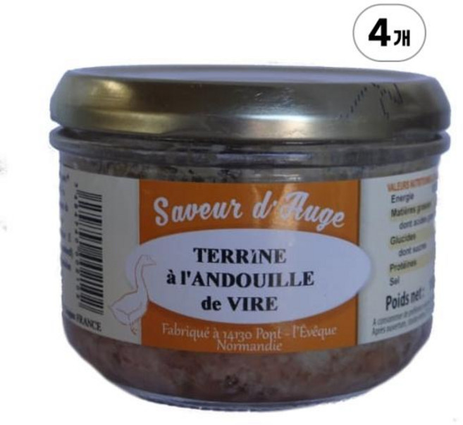사뵈르 도주 테린 오브 비르 안두이 소시지 SAVEUR DAUGE Terrine of Vire andouille sausage 180g, 4개