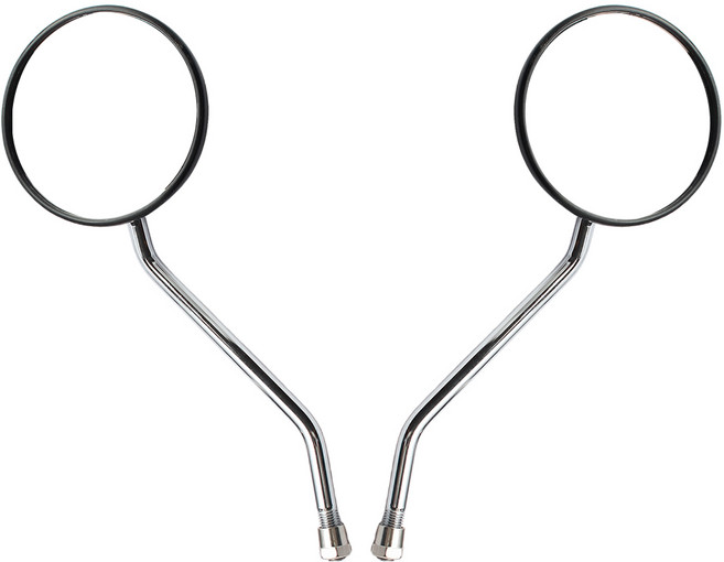 오토바이 바이크 하나로 만능 백미러 사이드미러 거울 검정 블랙 오토바이 보편적 부품 8mm 10mm FOR CG125 CD110, 1개