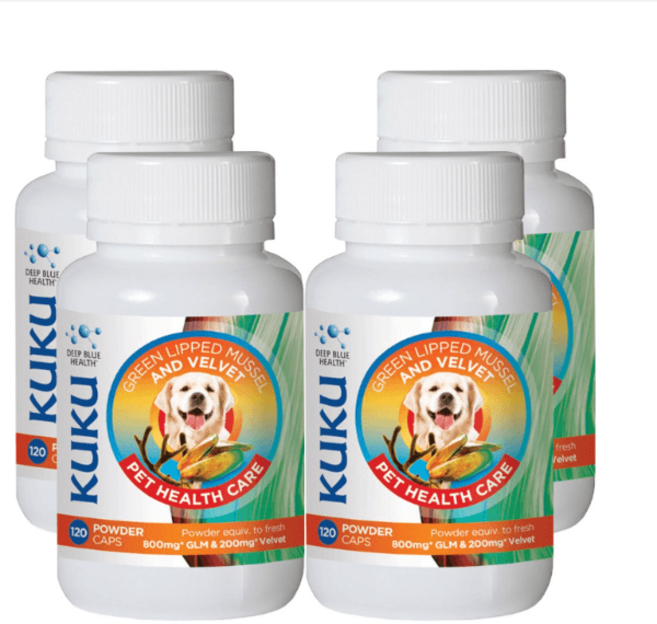 쿠쿠 펫 강아지 고양이 관절 슬개골 영양제 초록입홍합 800mg+녹용 200mg 120베지캡슐 x 4개, 뼈/관절강화, 480개