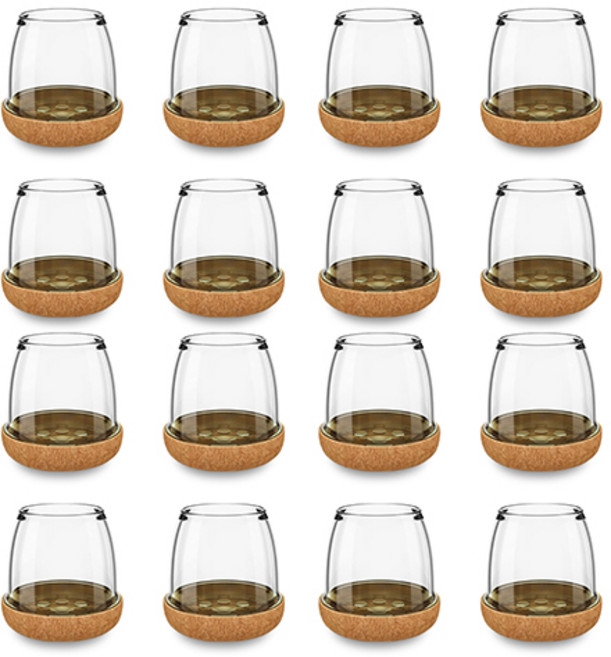 민스리빙 도토리 의자발 커버 원형, 브라운, 32개