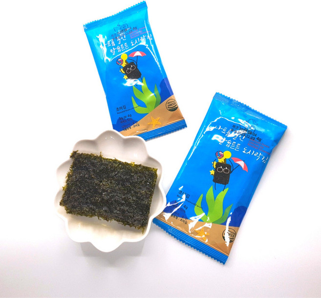 델리쿡 어린이 급식 김 고집쟁이 학교 조미김 도시락김, 50개