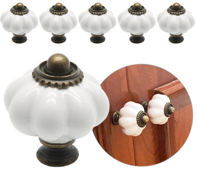 1991공구 빈티지 엔틱 가구 손잡이 1구, 화이트, 6개