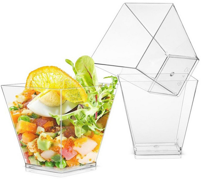 사각 투명 파티컵 디저트컵 (10개), 10개