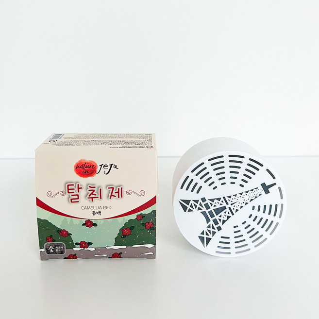 네이처인제주 고체 활성탄 숯 탈취제 실내 화장실 냄새 제거 동백 향, 5개, 230g