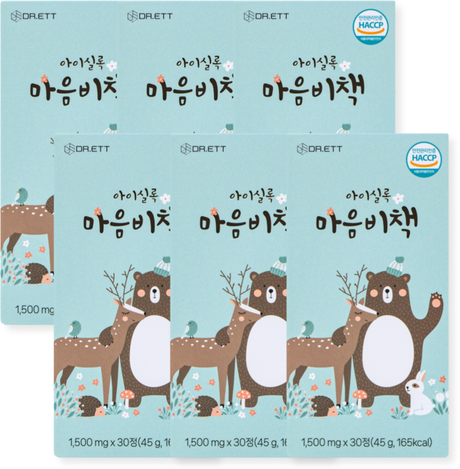 아이실록 마음비책 어린이 유아 키즈 세인트존스워트 테아닌 트립토판 세로토닌, 30정, 6개