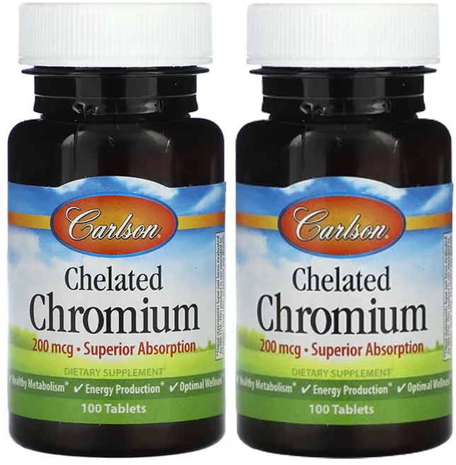 칼슨 킬레이트화 크로뮴 200mcg, 2팩, 100정 - 쿠팡