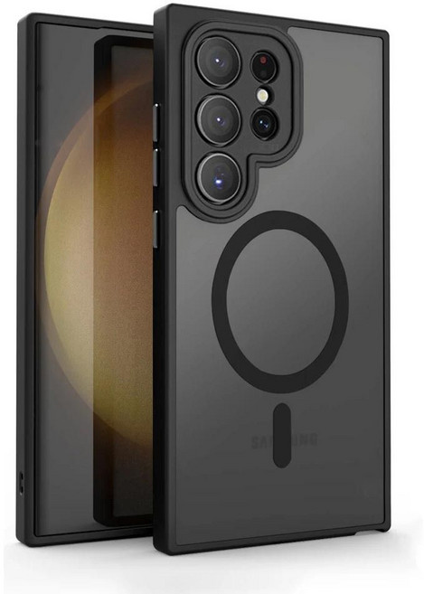 럭스폰 갤럭시 렌즈보호 풀커버 강화액정 반투명 맥세이프 케이스