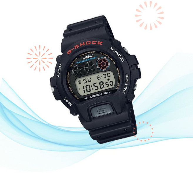 Casio 카시오 군인 시계 지샥 DW6900-1V 남성 스포츠 정품 M6