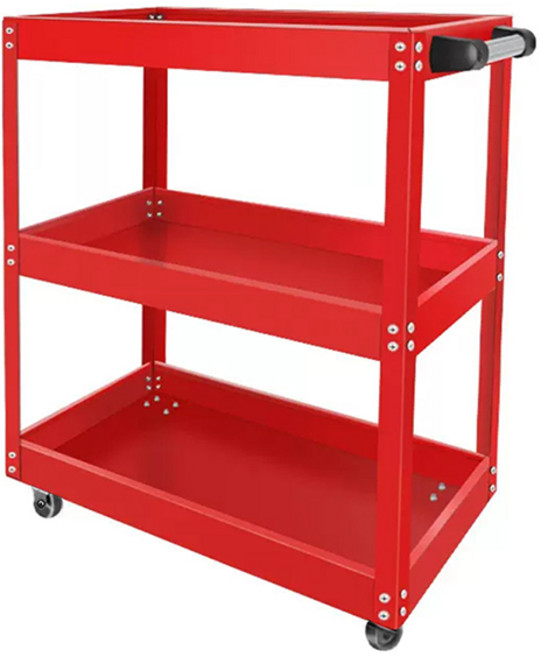 솔리드 3단 이동식 공구함 공구다이 연장 공구통 부품함 걸이대, 1개, 3단공구함