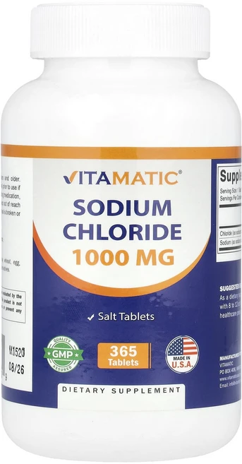 Vitamatic 소듐클로라이드 1000mg 365정, 1개 - 쿠팡