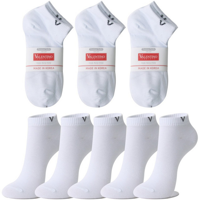 발렌티노크리스티 짧은목 단목 캐쥬얼 면 양말 20켤레