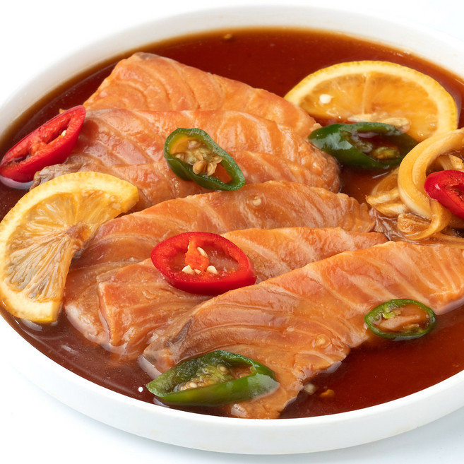 특제소스로 담은 숙성 생연어장 간장 연어장 250g 안주 덮밥 이자카야, 1개