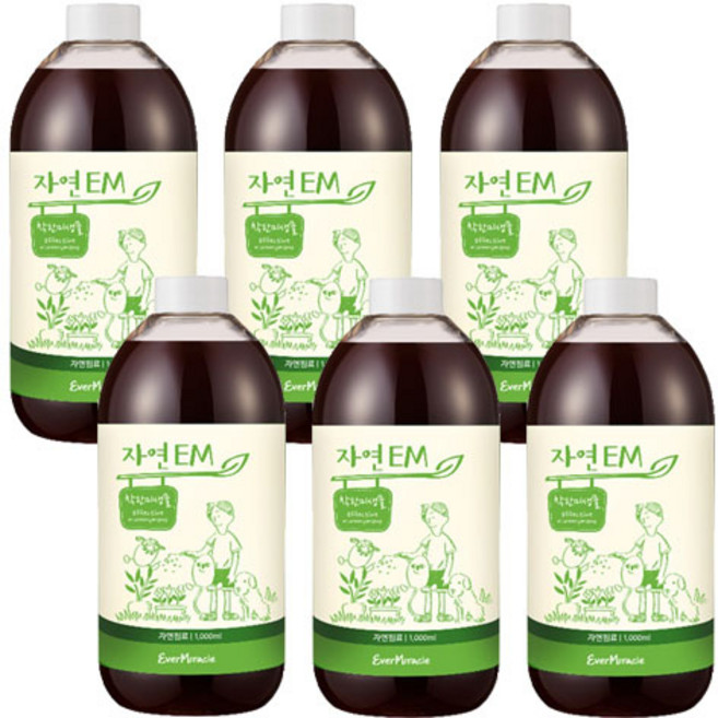 EM활성액6개(1L) 냄새제거 수질정화 발효액 착한미생물 복합미생물제제 환경개선, 6개