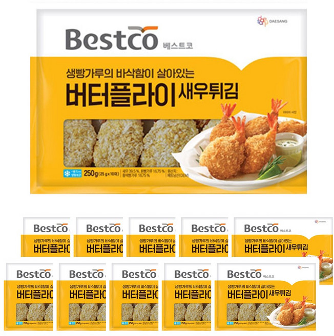베스트코 버터플라이 새우튀김 250g, 10개