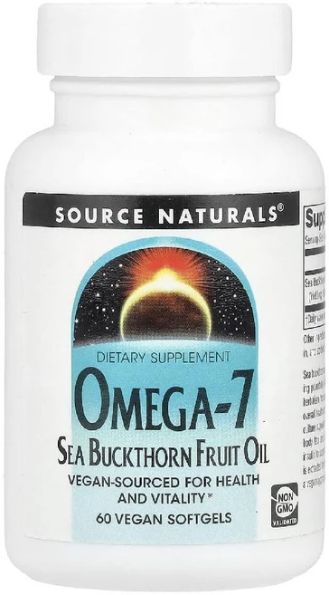 Source Naturals 오메가7 산자나무 열매오일 베지 소프트젤 60정 Naturals (소스 내추럴스), 1개 - 쿠팡