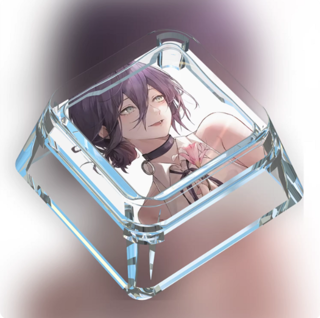 체인소맨 레제/마키마 테마 포인트 기계식 키보드 투명 키캡, 1개, 001