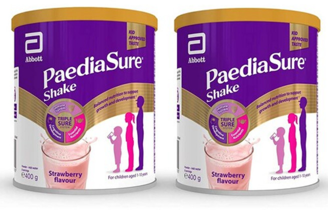 Abbott 애보트 페디아슈어 키즈 영양 쉐이크 딸기 400g x 2캔 페디어슈어 Strawberry, 2개