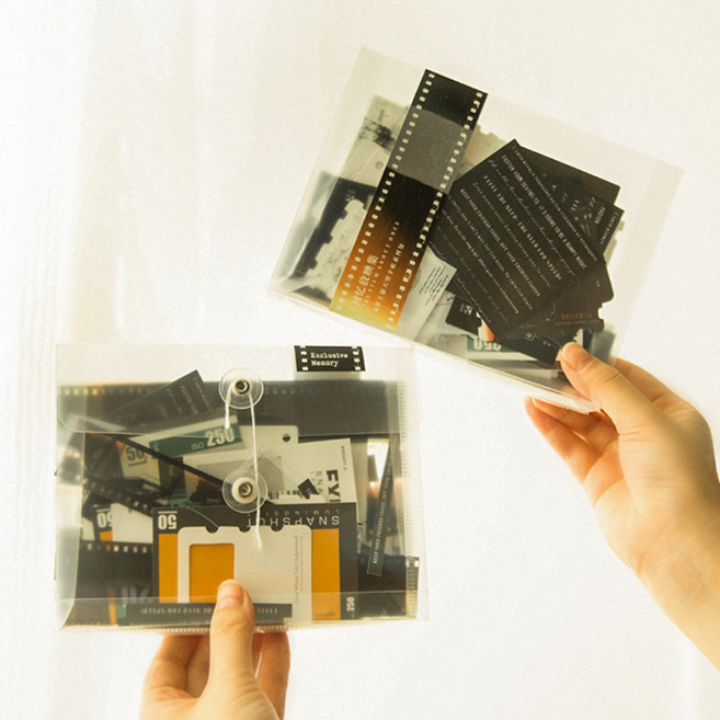 모를린 빈티지 필름 다꾸 소재 세트 다이어리 꾸미기 감성 페이퍼 키트, 1세트, 1매, 혼합 생상