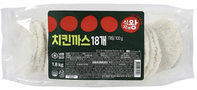 식자재왕 치킨까스 1.8kg(100x18), 3개, 1.8kg