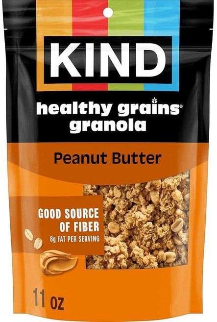 KIND Healthy Grains Clusters 땅콩 버터 통곡물 그래놀라 단백질 10g 글루텐 프리 325ml(11온스) (3팩), 없음, 2) 땅콩버터 - 1 Ounce (Pack of 1)