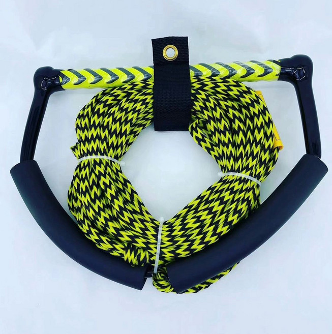 수상스키 로프 핸들손잡이 튜브 견인 웨이크보드 제트스키, 1개, 옐로우 앤 블랙