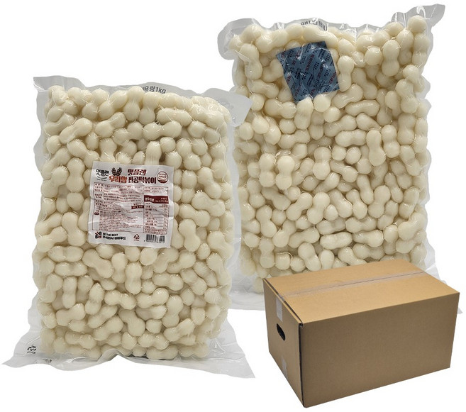[박스] 맛플랜 비비푸드 쌀 국내 조랭이떡 1kg X 14개 [더운 날씨 아이스박스 추가 필수:상세페이지 확인]