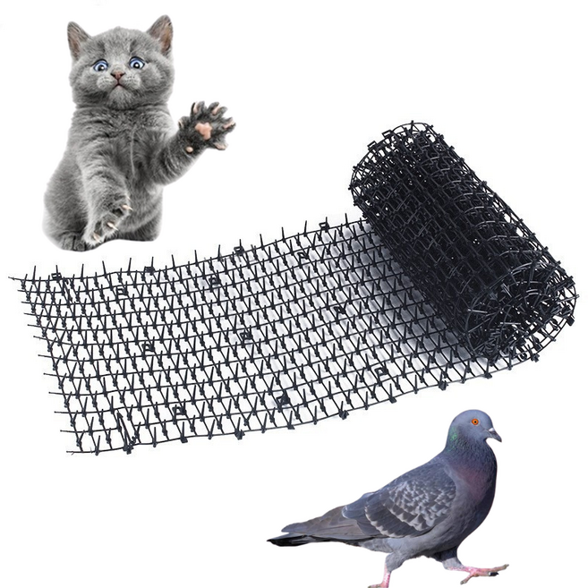 고양이 비둘기 퇴치망 다장소 다용도 퇴치 매트 30cm X 200cm, 블랙, 1세트