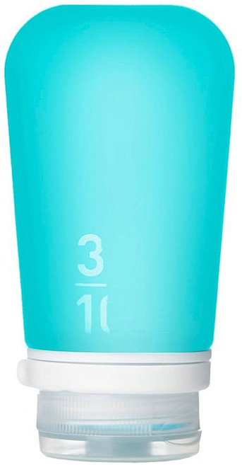 HUMANGEAR GOTOOB 리필 뚜껑 소재 실리콘 식품 잠금 여행용 안전 가능한 XL, Small (1.7oz), 아쿠아