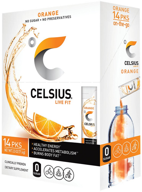 Celsius 셀시어스 온더고 분말 제로 슈거 파우더 스틱 14개입, 71.4g, 1개