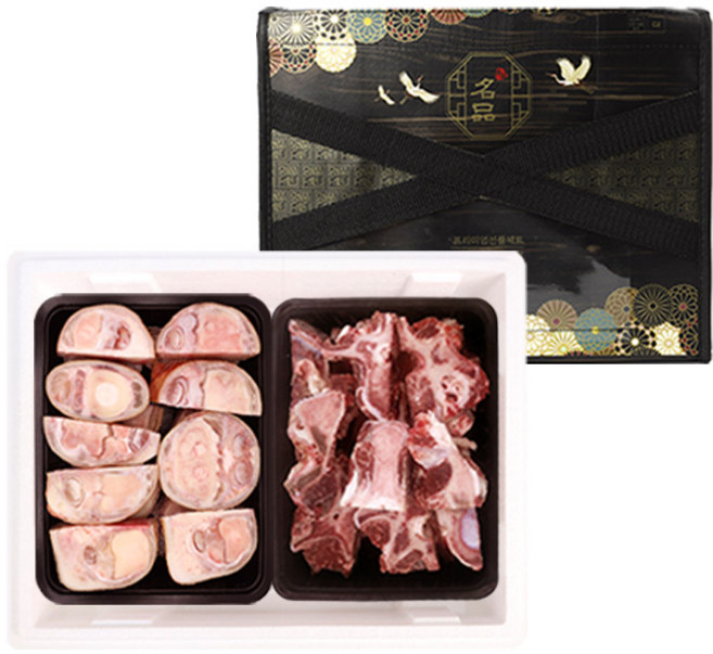 우족 2KG + 잡뼈 2KG 총 4KG 선물세트, 1개