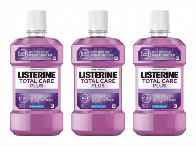 리스테린 토탈케어 플러스 750ml 3개, 1