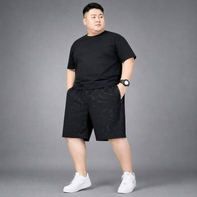 運動短褲男生大尺碼休閒五分褲子直筒冰絲涼感褲夏天速乾工作短褲慢跑步短褲登山寬褲吸濕排汗居家透氣短褲寬鬆彈性鬆緊帶薄冰涼褲