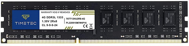 Timetec Hynix IC DDR3 1333MHz PC3-10600 언버퍼드 Non-ECC 1.5V CL9 240 Pin UDIMM 데스크탑 메모리 램 모듈 업그레이드, 4GB, 4GB