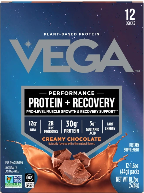 베가 단백질 + 회복 - 서빙당 식물성 단백질 30g 초콜 Vega Protein + Recovery - 30g Plant-Based Protein per Serving Cho, N/A, 1개 - 쿠팡