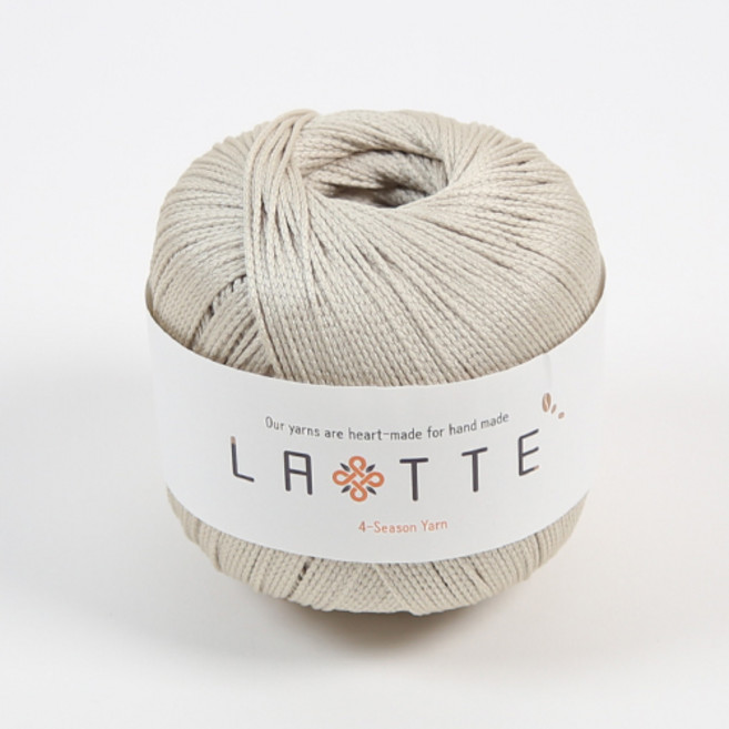 [앵콜스] (10+1) 라떼 LATTE 여름 코바늘 모자 가방 뜨개실, 23 에크루베이지(낱개), 1개