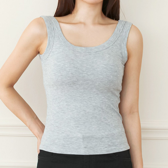 엘라운지 M~4XL 레이온 골지 U백 브라탑나시