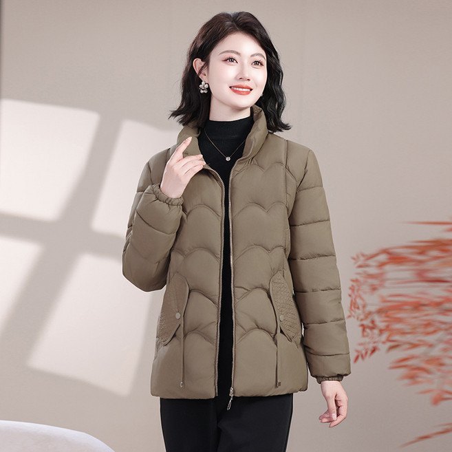 중년 여성 겨울 패딩 코트 프리미엄 기모 안감 따뜻한 두꺼운 롱 패딩 자켓 허리 조절 가능한 엄마 아우터