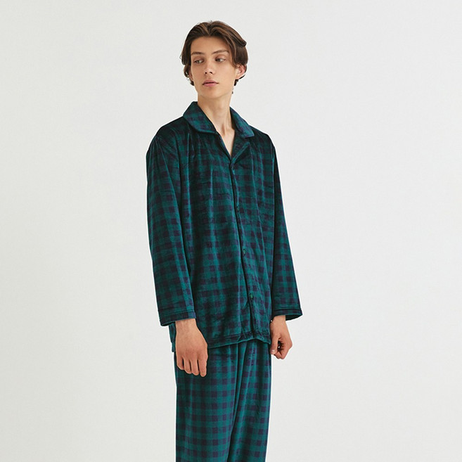 극세사잠옷 이브니에 남자 잠옷 사일러스 겨울잠옷