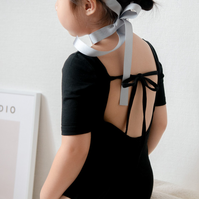 (반팔) 벨라 발레 레오타드 (3color/S-XL) 아기 유아 키즈 여아 발레복 스냅버튼 발레슈트