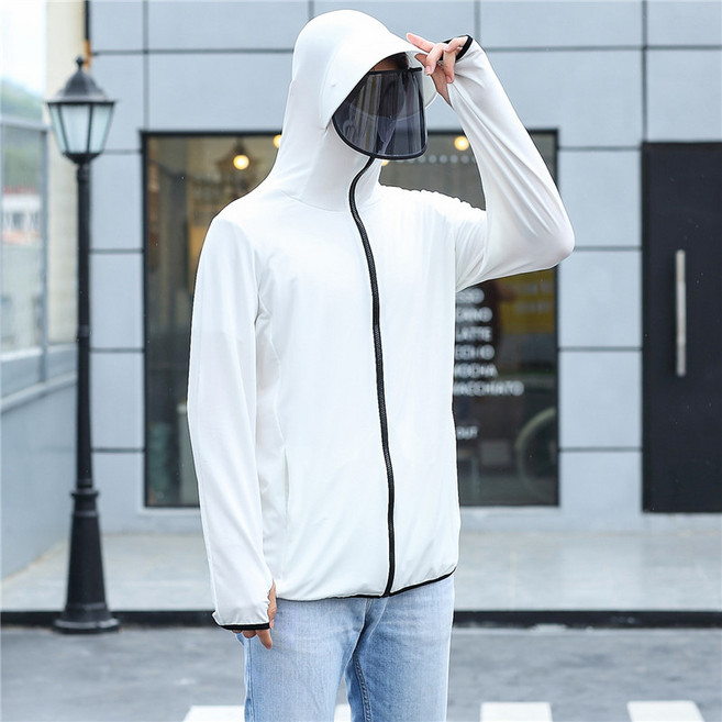 빼다 자외선차단 UPF50+ 긴팔 후드집업 탈부착 썬캡 레저 스포츠 상의