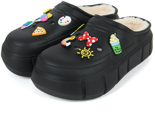 발이편한 겨울 여성 EVA 방한화 털 슬리퍼 실내외겸용 초경량 190g 털신발