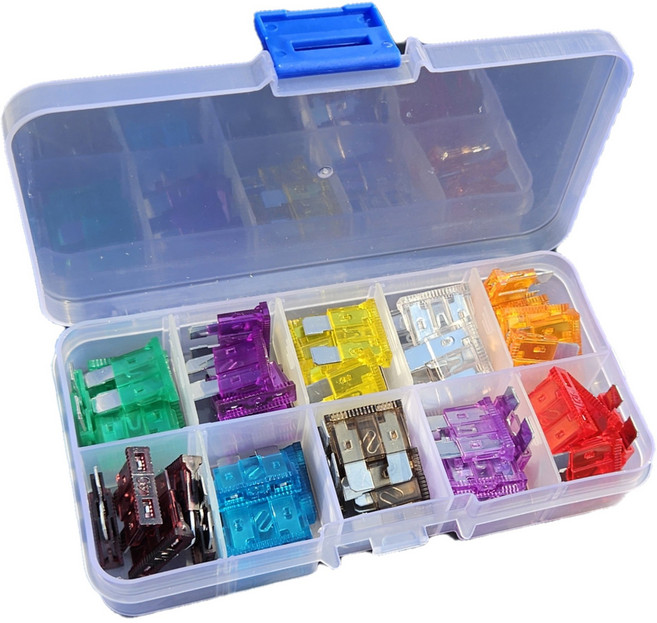 KJTM 자동차 대형 퓨즈 세트 50pcs / 카퓨즈소켓 자동차용 휴즈 대형 퓨즈 12V 24V, 1세트, 단일