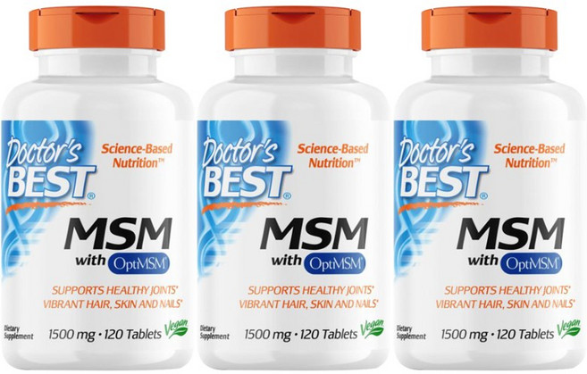 Doctor's BEST MSM保健錠 1500mg, 120顆, 3罐