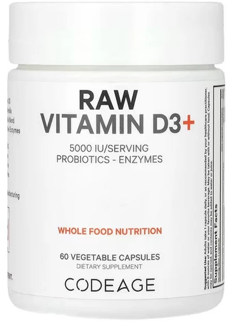 코드에이지 무가공 비타민D3+ 5 000IU 60베지캡슐, 1개, 60정 - 쿠팡
