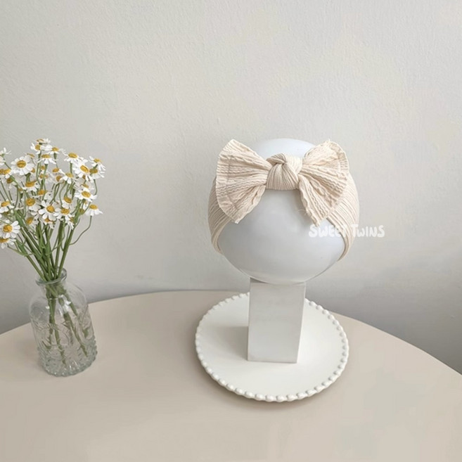 Sweet Twins 超柔麻花蝴蝶結寶寶髮帶 嬰兒髮飾 兒童髮帶 新生兒頭飾