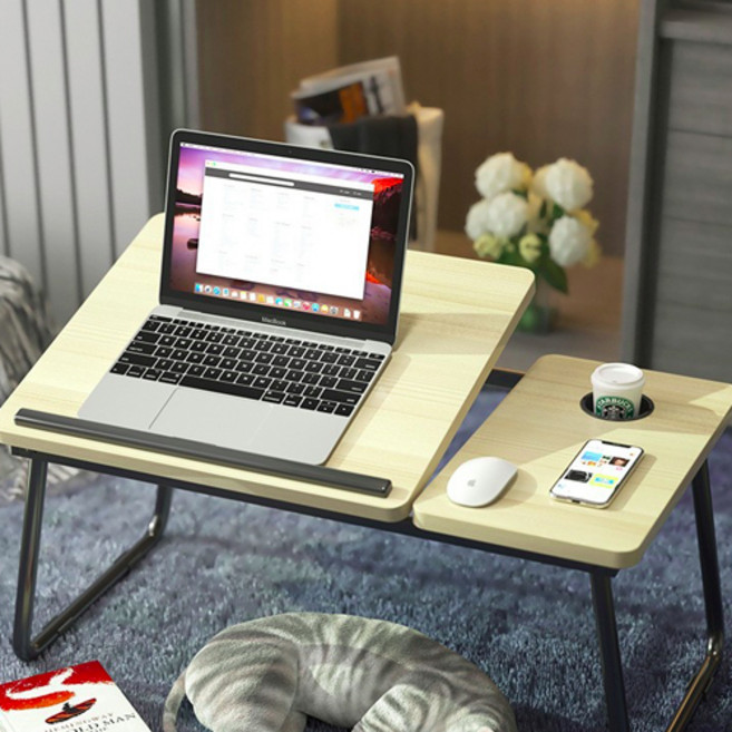 SEONGJINCHI 접이식 각도조절 가능한 기능성 책상, 화이트